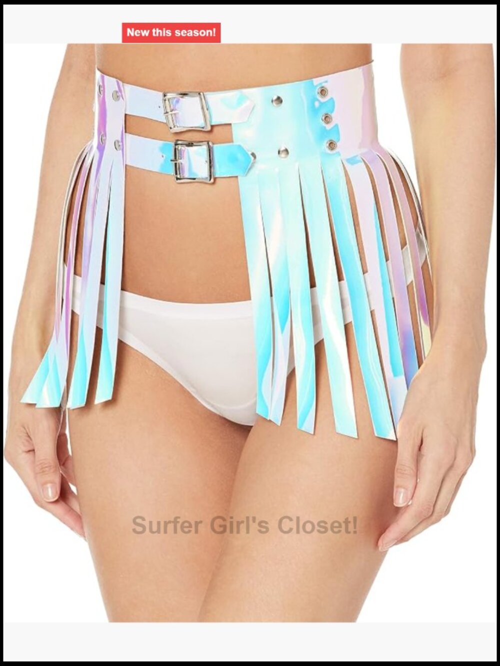 Daisy Corsets Holo Fringe Skirt Corset Adjustable Waist